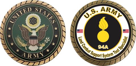 U.S. Army MOS 94A Land Combat Support System Test Specialist Challenge Coin