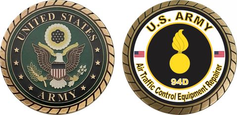 U.S. Army MOS 94D Air Traffic Control Equipment Repairer Challenge Coin