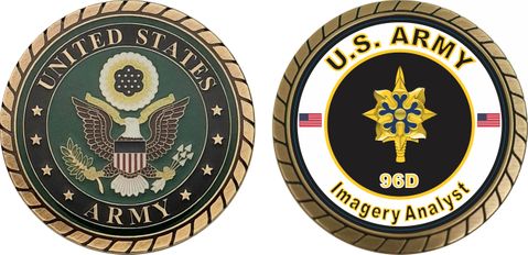 U.S. Army MOS 96D Imagery Analyst Challenge Coin