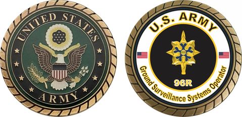 U.S. Army MOS 96R Ground Surveillance Systems Operator Challenge Coin