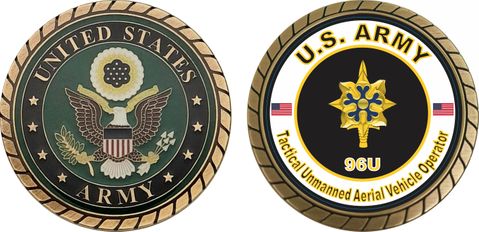 U.S. Army MOS 96U Tactical Unmanned Aerial Vehicle Operator Challenge Coin