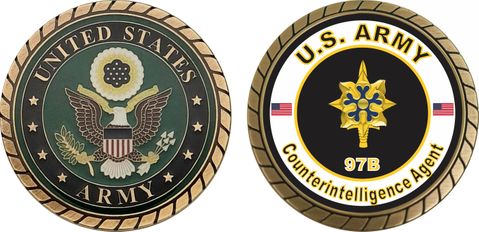 U.S. Army MOS 97B Counterintelligence Agent Challenge Coin