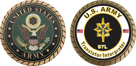 U.S. Army MOS 97L Translator/Interpreter Challenge Coin