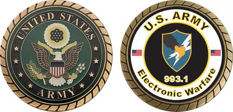 U.S. Army MOS 993.1 Electronic Warfare Challenge Coin