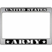 U.S. Army Motorcycle Chrome License Plate Frame