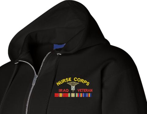 U.S. Army Nurse Corps Iraq Veteran Zippered Hoodie