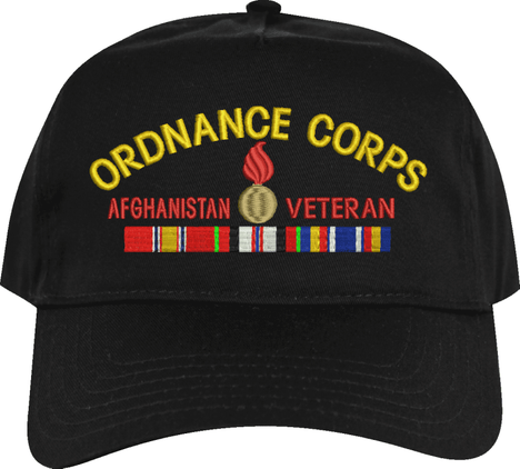 U.S. Army Ordnance Corps Afghanistan Veteran Embroidered Cap