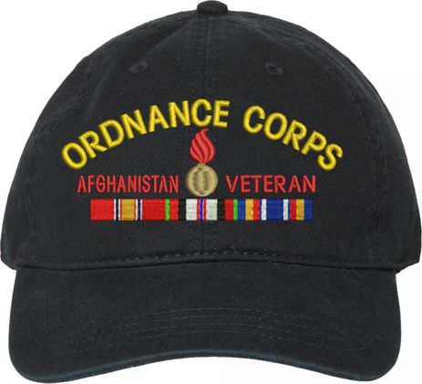 U.S. Army Ordnance Corps Afghanistan Veteran Unstructured Dad Cap