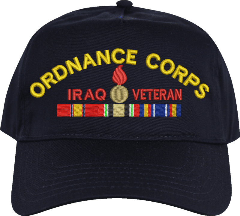 U.S. Army Ordnance Corps Iraq Veteran Embroidered Cap