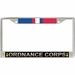 U.S. Army Ordnance Corps Kosovo Veteran License Plate Frame
