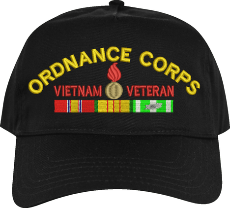 U.S. Army Ordnance Corps Vietnam Veteran Embroidered Cap