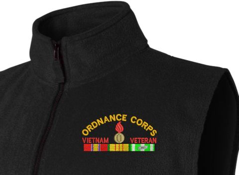 U.S. Army Ordnance Corps Vietnam Veteran Fleece Vest