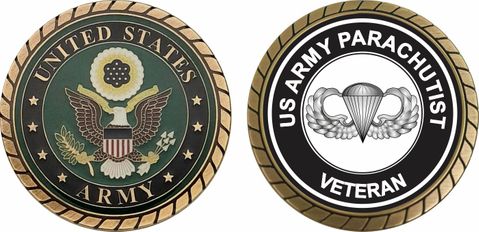 U.S. Army Parachutist Veteran Challenge Coin