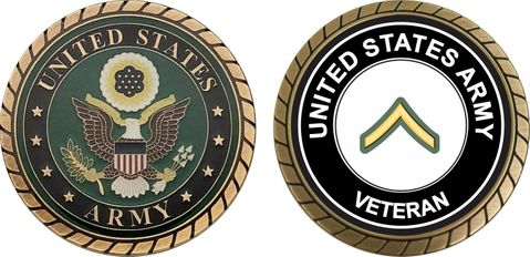 U.S. Army Private Veteran Challenge Coin