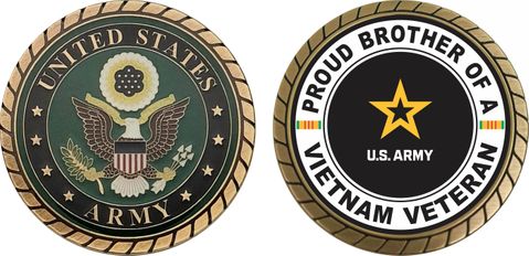 U.S. Army Proud Brother of a Vietnam Veteran Challenge Coin