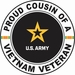 U.S. Army Proud Cousin of a Vietnam Veteran Decal