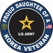 U.S. Army Proud Daughter of a Korea Veteran Decal