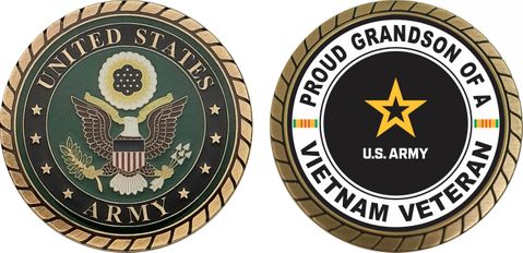 U.S. Army Proud Grandson of a Vietnam Veteran Challenge Coin
