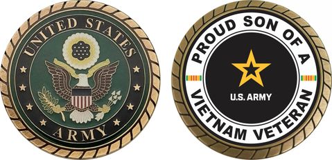 U.S. Army Proud Son of a Vietnam Veteran Challenge Coin