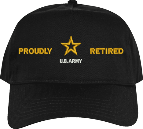 U.S. Army Proudly Retired Embroidered Cap