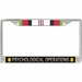 U.S. Army Psychological Operations Afghanistan Veteran License Plate Frame
