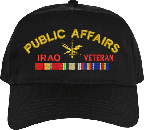 U.S. Army Public Affairs Iraq Veteran Embroidered Cap