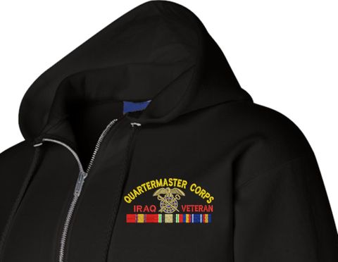 U.S. Army Quartermaster Corps Iraq Veteran Zippered Hoodie