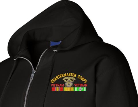 U.S. Army Quartermaster Corps Vietnam Veteran Zippered Hoodie