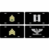 U.S. Army Rank License Plates Thumbnail Illustration