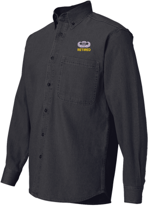 U.S. Army Retired Jump Wings Denim Shirt
