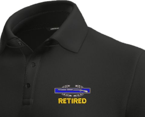 U.S. Army Retired (CIB) Moisture Wicking Polo
