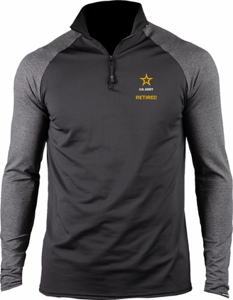 U.S. Army Retired ProWikMax 2-Tone 1/4 Zip Long Sleeve Shirt