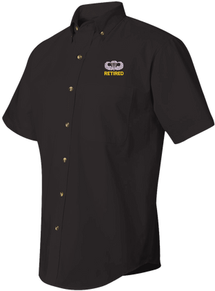U.S. Army Retired Jump Wings Short Sleeve Dress Shirt - CLOSEOUT SALE!