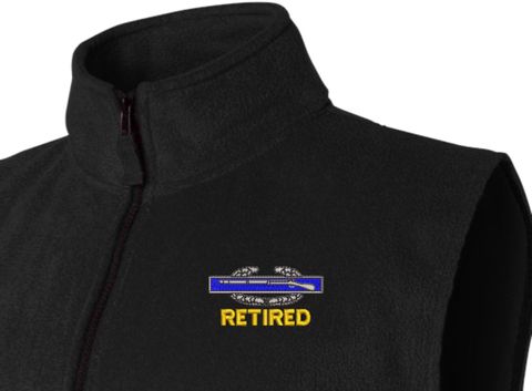 U.S. Army Retired (CIB) Full-Zip Fleece Vest