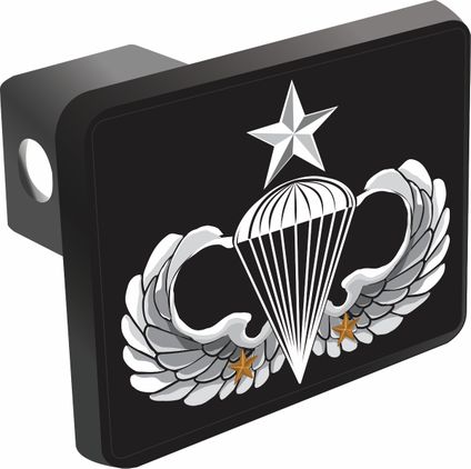 U.S. Army Senior 2 Combat Jump Wings Trailer Hitch Cover