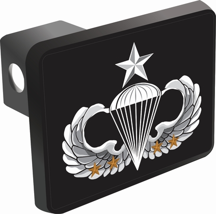 U.S. Army Senior 4 Combat Jump Wings Trailer Hitch Cover
