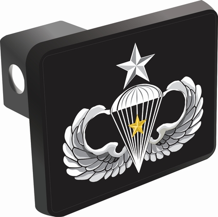 U.S. Army Senior 5 Combat Jump Wings Trailer Hitch Cover