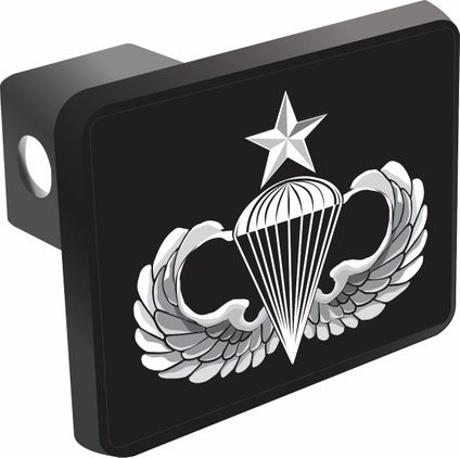 U.S. Army Senior Parachutist Wings Trailer Hitch Cover