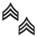 U.S. Army Sergeant Black Metal Collar Rank Insignia