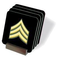 U.S. Army Sergeant E-5 Coasters - Set of 4