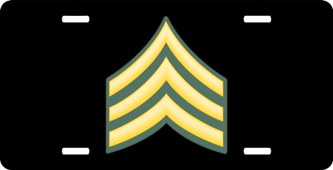 U.S. Army Sergeant E-5 License Plate