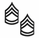 U.S. Army Sergeant First Class Black Metal Collar Rank Insignia