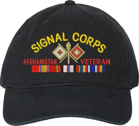U.S. Army Signal Corps Afghanistan Veteran Unstructured Dad Cap