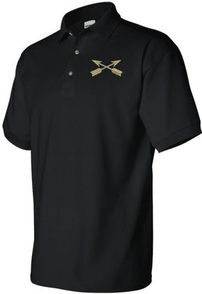 U.S. Army Special Forces Branch Black 50/50 Polo 3X-Large