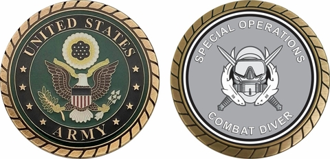 U.S. Army Special Forces Combat Diver 2 Challenge Coin