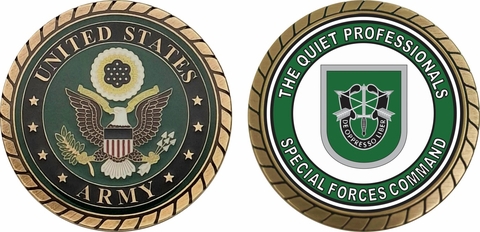 U.S. Army Special Forces Command Quiet Professionals Challenge Coin