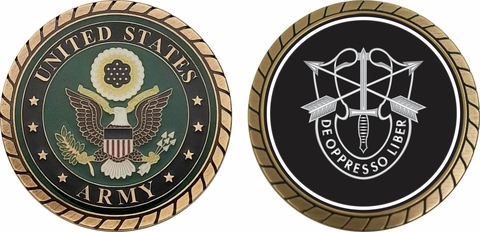 U.S. Army Special Forces Group Unit Crest Challenge Coin
