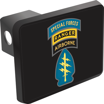 U.S. Army Special Forces with Airborne & Ranger Tab Hitch Cover