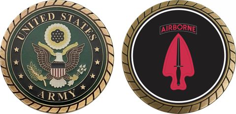 U.S. Army Special Operations Command Patch Challenge Coin