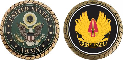U.S. Army Special Operations Command Unit Crest Challenge Coin